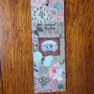 Floral Bookmark with Inspirational Quote